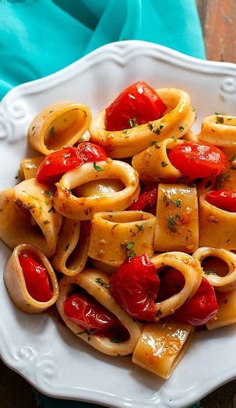 Chicken Calamarata With Caramelized Cherry Tomatoes